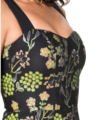 Women's Floral-Sequin Bodycon Dress Lemongrass Multi $120.96 Dresses