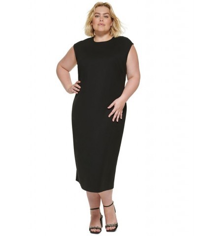 Plus Size Sleeveless Sheath Dress Black $31.40 Dresses