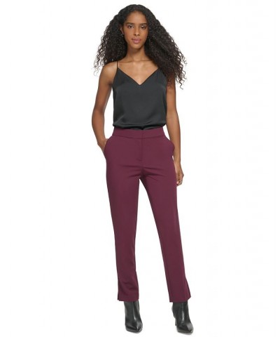 Women's Straight Leg Ankle Pants Port $35.04 Pants