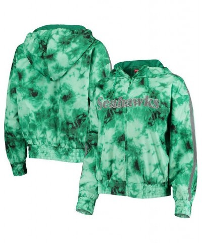 Women's Neon Green Seattle Seahawks Galaxy Full-Zip Windbreaker Hoodie Jacket Neon Green $41.85 Jackets