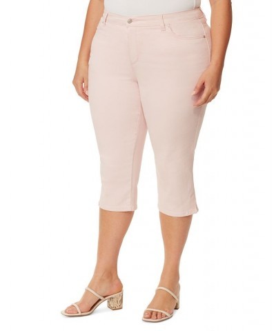 Plus Size Amanda Capri-Length Jeans Pink $18.23 Jeans