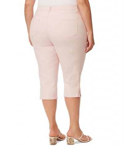 Plus Size Amanda Capri-Length Jeans Pink $18.23 Jeans