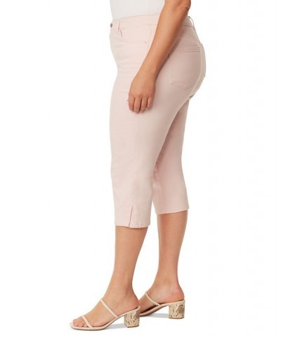 Plus Size Amanda Capri-Length Jeans Pink $18.23 Jeans