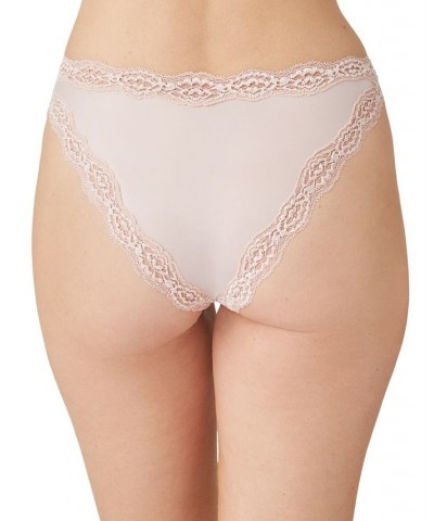 Softly Styled High-Leg Lace-Trim Bikini Underwear 841301 Pink $17.64 Panty