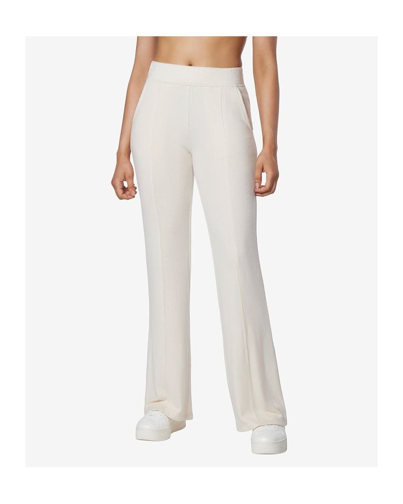 Women's Full Length Hacci Wide Leg Pants Ivory/Cream $24.68 Pants