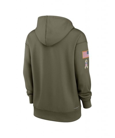 Women's Olive Philadelphia Eagles 2022 Salute To Service Performance Pullover Hoodie Olive $44.00 Sweatshirts