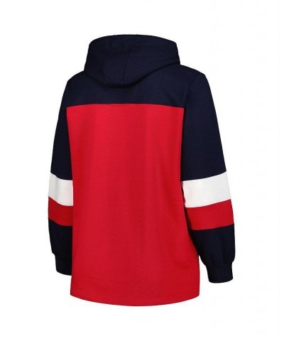 Women's Red St. Louis Cardinals Plus Size Colorblock Pullover Hoodie Red $31.50 Sweatshirts