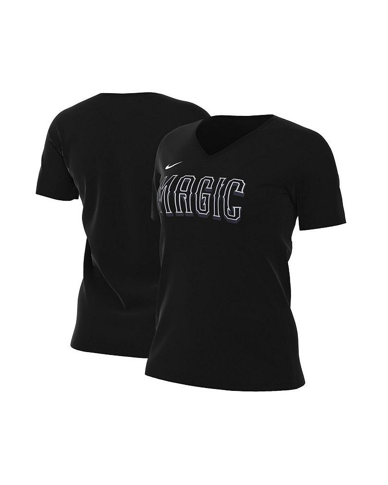 Women's Black Orlando Magic 2022/23 City Edition Essential V-Neck T-shirt Black $18.45 Tops