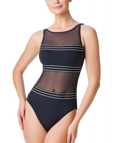 Women's Off The Grid One-Piece Swimsuit Black $58.05 Swimsuits