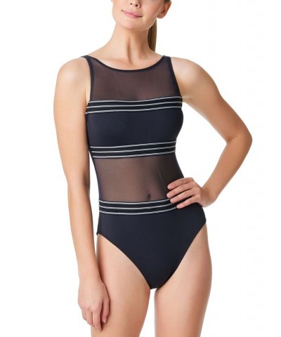 Women's Off The Grid One-Piece Swimsuit Black $58.05 Swimsuits