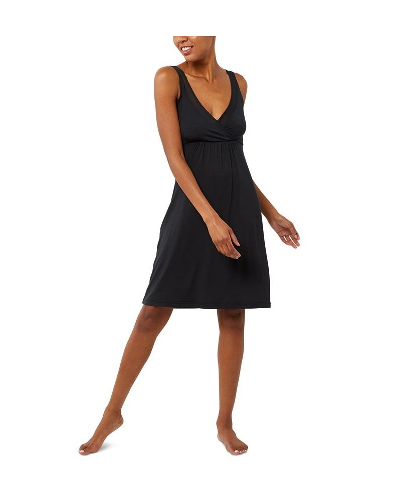 Mesh Maternity & Nursing Chemise Black $33.63 Sleepwear