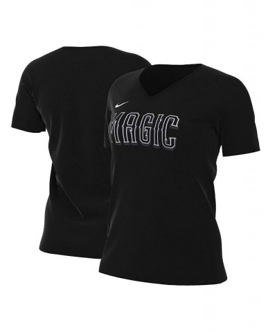 Women's Black Orlando Magic 2022/23 City Edition Essential V-Neck T-shirt Black $18.45 Tops