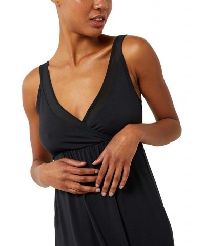 Mesh Maternity & Nursing Chemise Black $33.63 Sleepwear