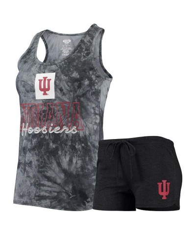 Women's Charcoal Indiana Hoosiers Billboard Tie-Dye Tank Top and Shorts Set Charcoal $20.00 Tops