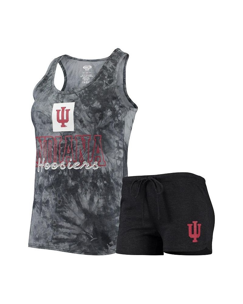 Women's Charcoal Indiana Hoosiers Billboard Tie-Dye Tank Top and Shorts Set Charcoal $20.00 Tops