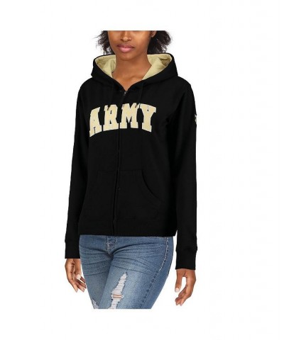 Women's Stadium Athletic Black Army Black Knights Helmet Arched Name Full-Zip Sweatshirt Black $29.25 Sweatshirts