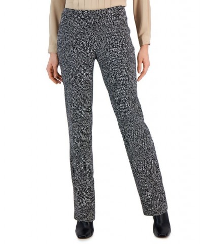 Women's Jacquard Flare-Leg Pants Anne Black/anne White $34.70 Pants