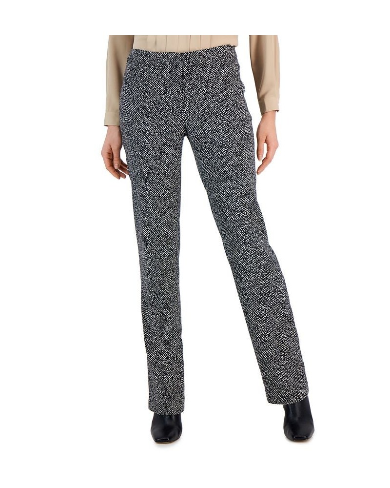 Women's Jacquard Flare-Leg Pants Anne Black/anne White $34.70 Pants