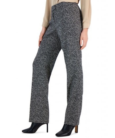 Women's Jacquard Flare-Leg Pants Anne Black/anne White $34.70 Pants