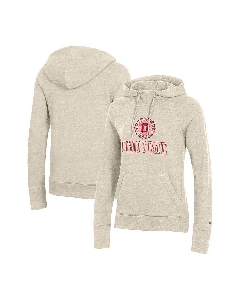 Women's Heathered Oatmeal Ohio State Buckeyes College Seal Pullover Hoodie Heathered Oatmeal $34.19 Sweatshirts