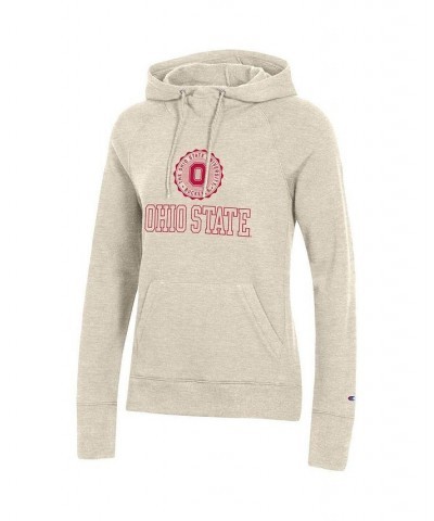 Women's Heathered Oatmeal Ohio State Buckeyes College Seal Pullover Hoodie Heathered Oatmeal $34.19 Sweatshirts