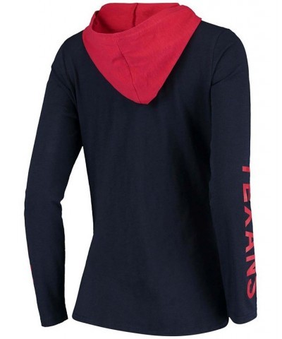 Women's Navy-Red Houston Texans Crossbar Pullover Hoodie Navy-Red $26.88 Sweatshirts