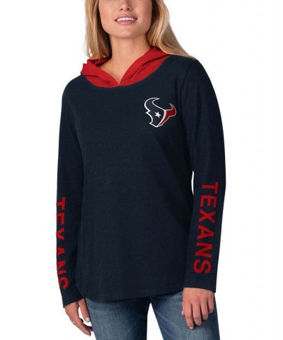 Women's Navy-Red Houston Texans Crossbar Pullover Hoodie Navy-Red $26.88 Sweatshirts