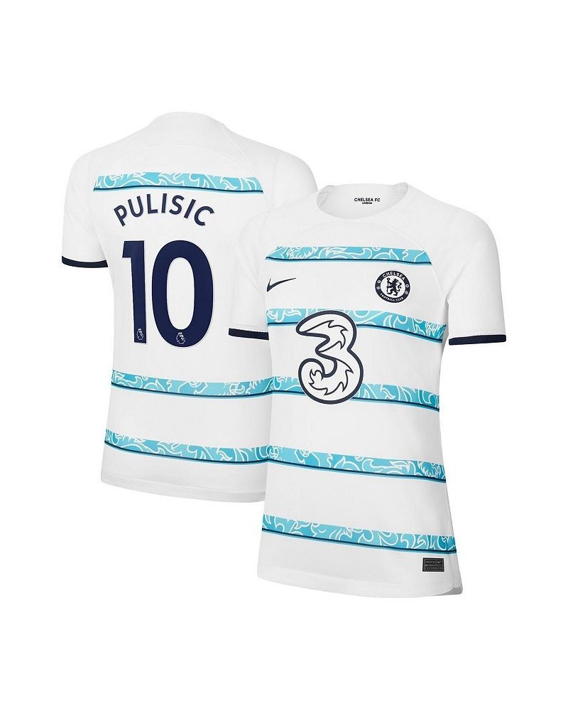 Women's Christian Pulisic White Chelsea 2022/23 Away Breathe Stadium Replica Player Jersey White $58.80 Jersey