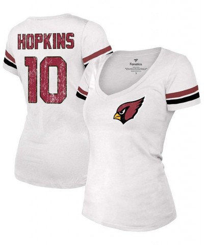 Women's Deandre Hopkins White Arizona Cardinals Name Number V-Neck T-shirt White $33.79 Tops