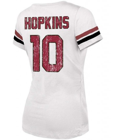 Women's Deandre Hopkins White Arizona Cardinals Name Number V-Neck T-shirt White $33.79 Tops