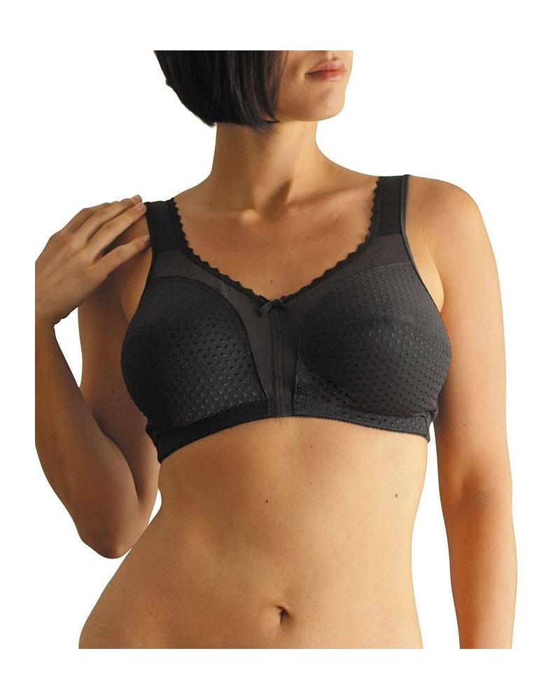 Women's Soft Cup Full Coverage Wireless Bra Black $25.65 Bras