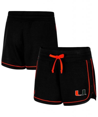 Women's Black Miami Hurricanes Lil Sebastian Tri-Blend Shorts Black $19.32 Shorts