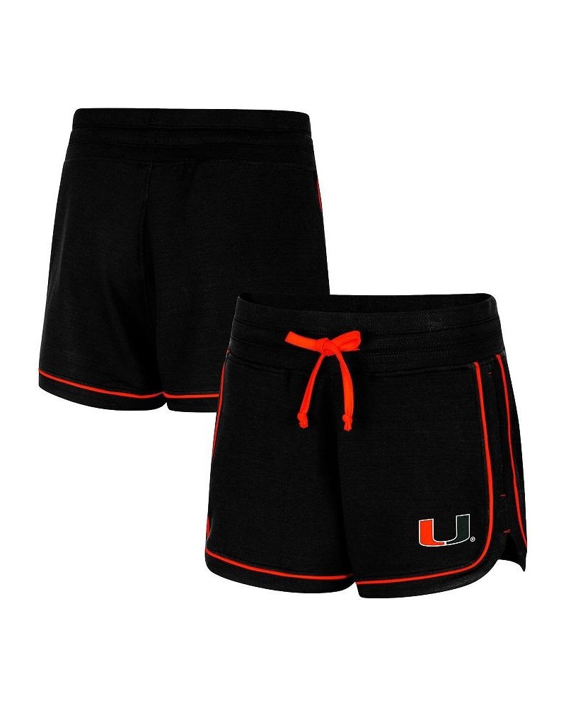 Women's Black Miami Hurricanes Lil Sebastian Tri-Blend Shorts Black $19.32 Shorts