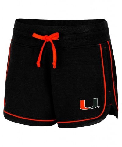 Women's Black Miami Hurricanes Lil Sebastian Tri-Blend Shorts Black $19.32 Shorts