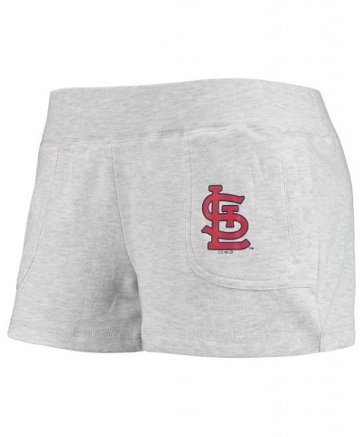 Women's Heathered Gray St. Louis Cardinals Crossfield Long Sleeve T-shirt and Shorts Sleep Set Heathered Gray $29.76 Pajama