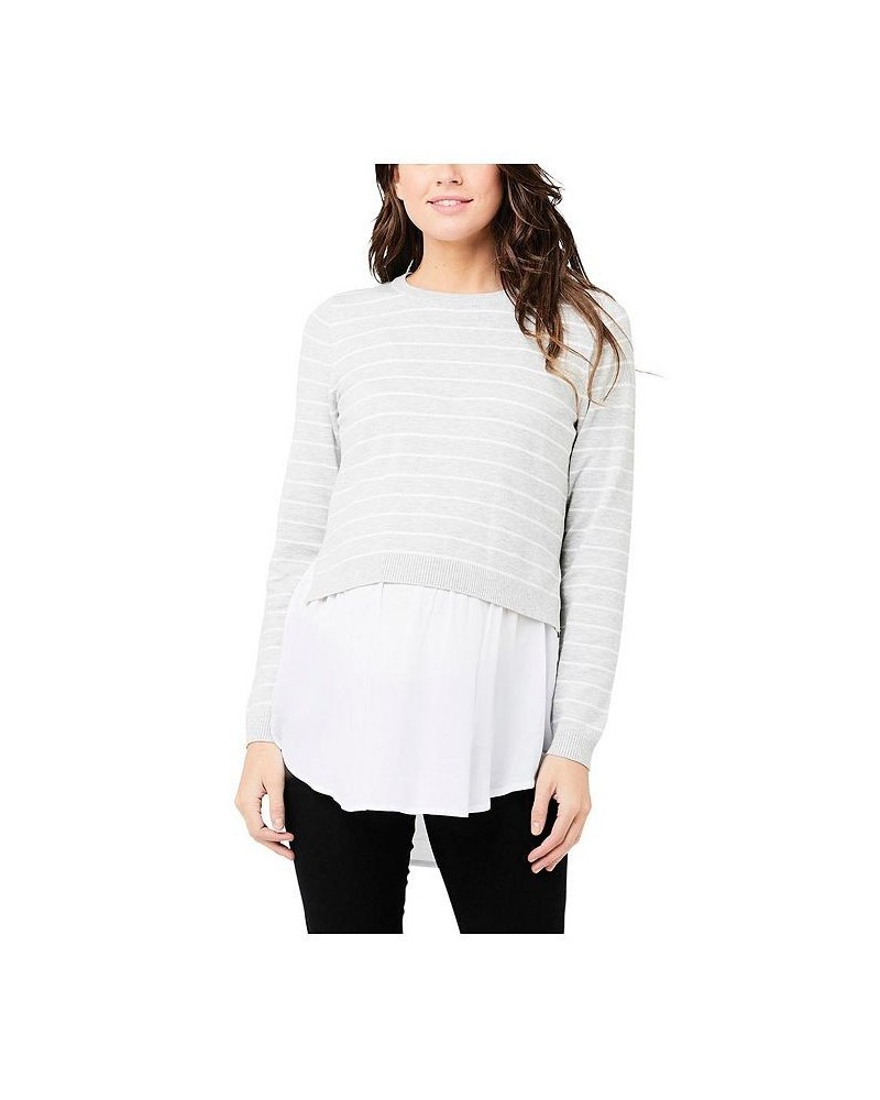 Sia Nursing Knit Dusty Pink / White Silver $42.48 Sweaters