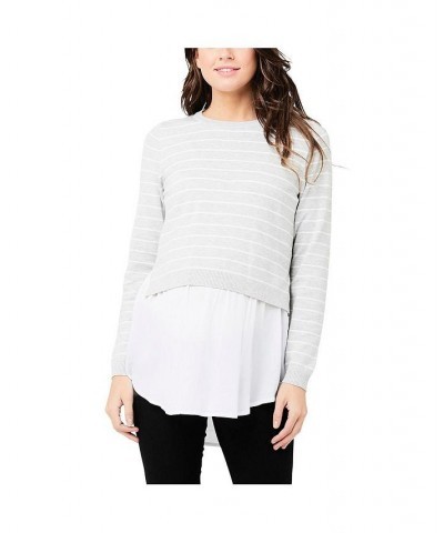 Sia Nursing Knit Dusty Pink / White Silver $42.48 Sweaters