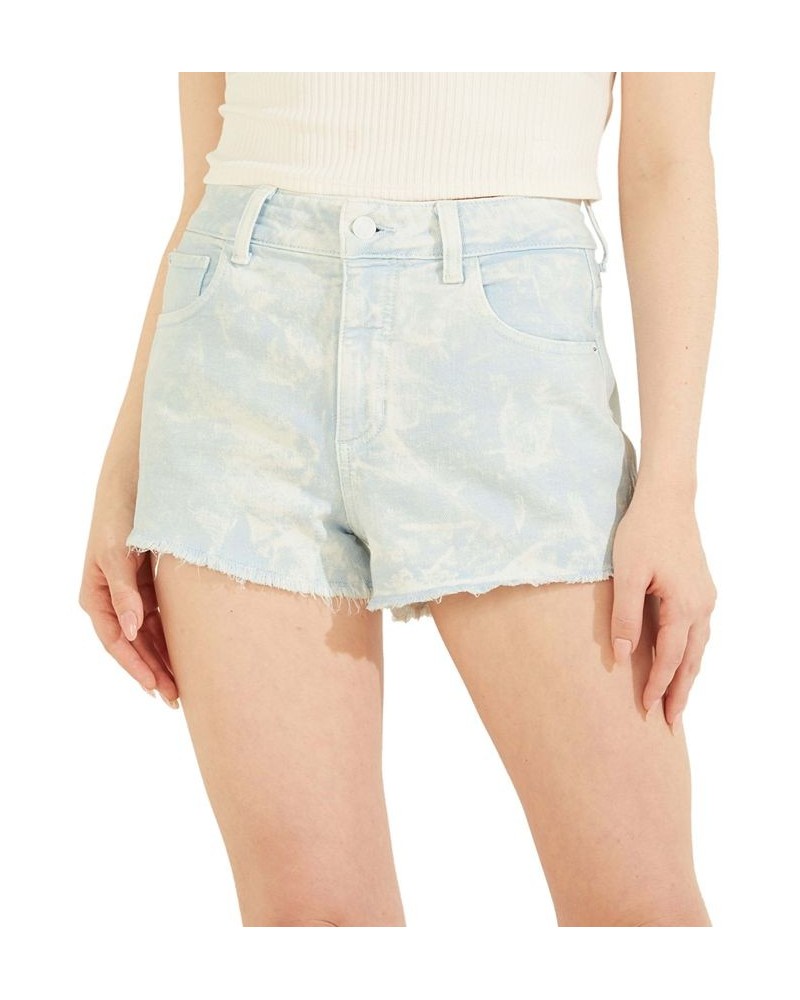 Women's Acid-Washed Denim Mom Shorts Agua Acid Wash $54.45 Shorts