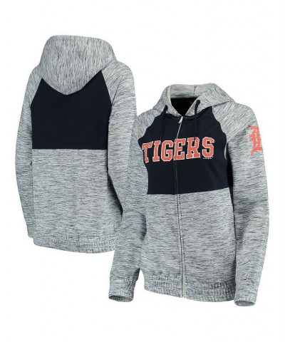 Women's Navy Detroit Tigers Space Dye Pullover Hoodie Navy $30.10 Sweatshirts