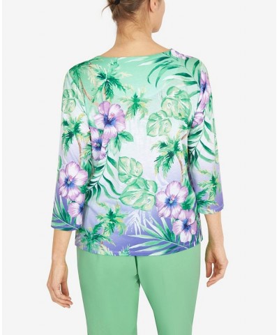 Petite Parrot Tropical Top Multi $36.14 Tops