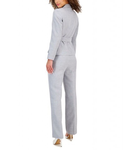 Women's Belted Safari Jacket Pantsuit Regular & Petite Sizes Multi $93.50 Suits