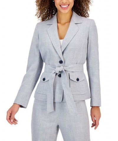 Women's Belted Safari Jacket Pantsuit Regular & Petite Sizes Multi $93.50 Suits