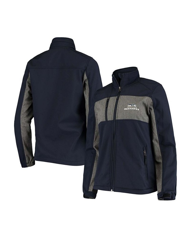 Women's College Navy Seattle Seahawks Zephyr Softshell Full-Zip Jacket Navy $51.70 Jackets