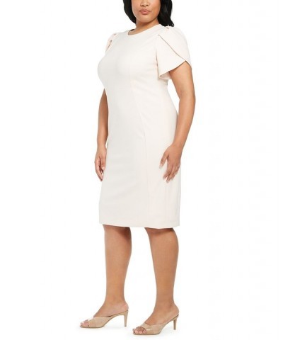 Plus Size Tulip-Sleeve Sheath Dress Green $48.39 Dresses