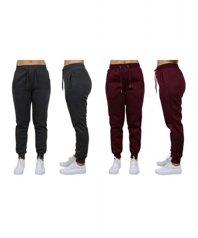 Women's Loose Fit Fleece Jogger Sweatpants Pack of 2 Red $27.00 Pants