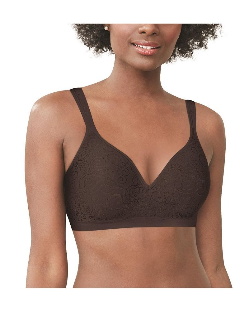 Comfort Revolution Shaping Wireless Smoothing Bra 3463 Warm Cocoa Brown Swirl (Nude 1) $14.26 Bras