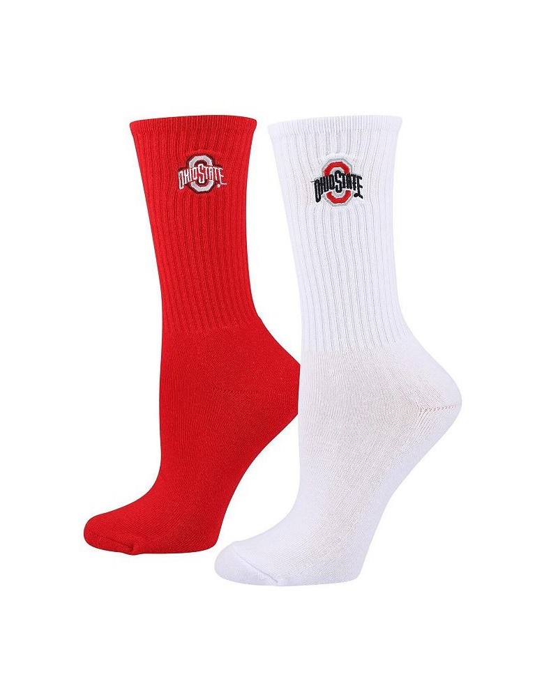 Women's Scarlet White Ohio State Buckeyes 2-Pack Quarter-Length Socks Scarlet, White $14.70 Socks