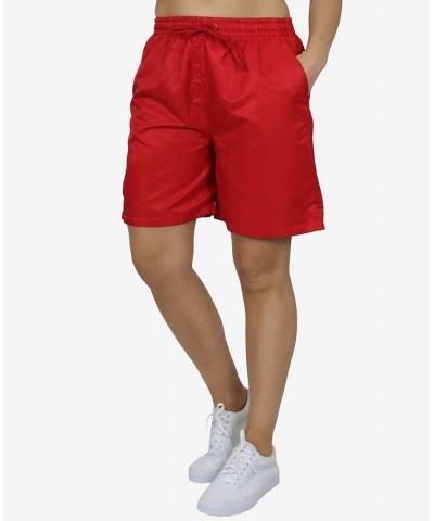 Women's Active Workout Training Shorts Red $18.04 Shorts