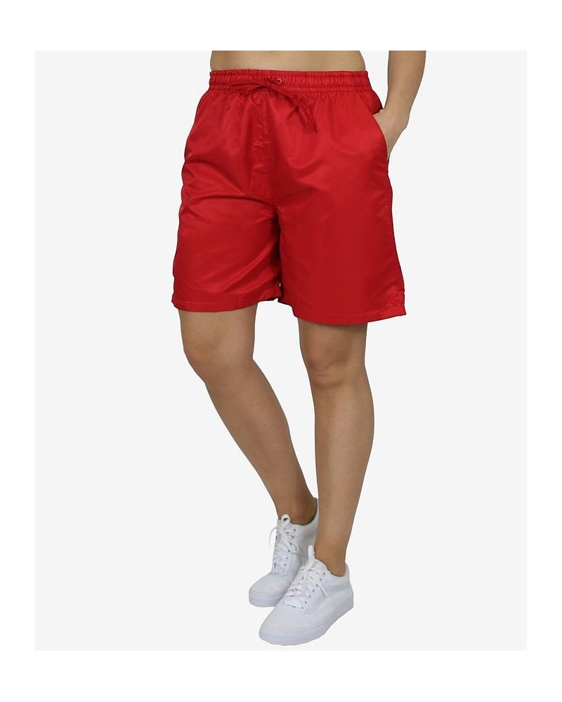 Women's Active Workout Training Shorts Red $18.04 Shorts