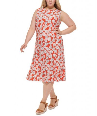 Plus Size Floral Sleeveless Shift Dress Grenadine Multi $50.16 Dresses